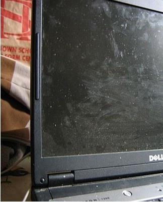 It is not recommended to rub the laptop with microfiber, which contains an abrasive substance.