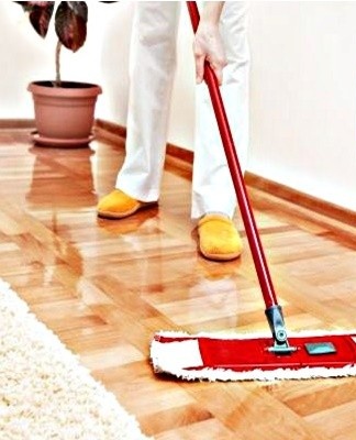 If there is a puddle of water from child or pet urine, wipe the area with a dry cloth.