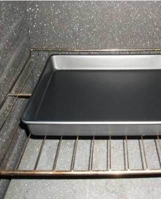 Table salt is used to clean the oven, baking sheets.