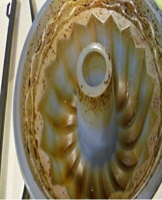 To remove carbon deposits, silicone objects are soaked in heated water.