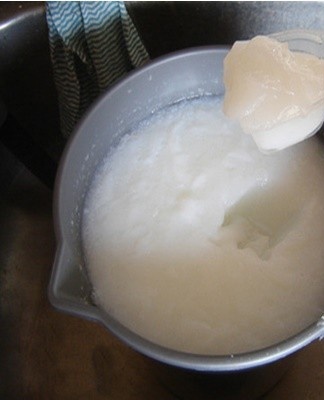 Homemade gel is made on the basis of baby soap.