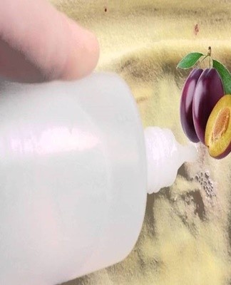 you can use traditional methods to remove plum stains.