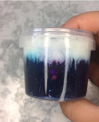 When they are on top of each other for a long time, the top layer begins to flow.