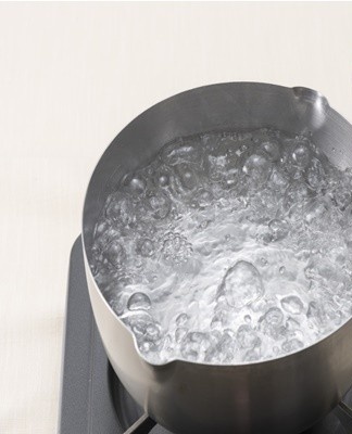 Ordinary boiled water will help remove new traces of oxide.