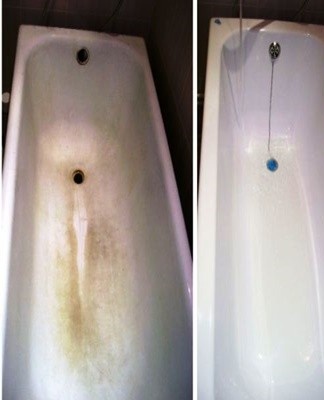 The surface of the baths, made of cast iron and steel, is protected by a special enamel coating.