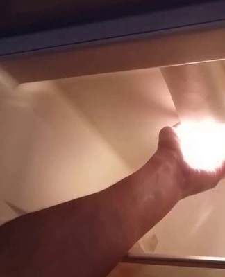 We unscrew the fasteners from the ceiling, after which we replace the old light source with a new one