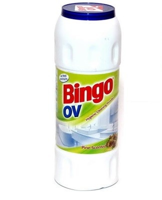 The cleaning powder is used for wet cleaning in the kitchen.