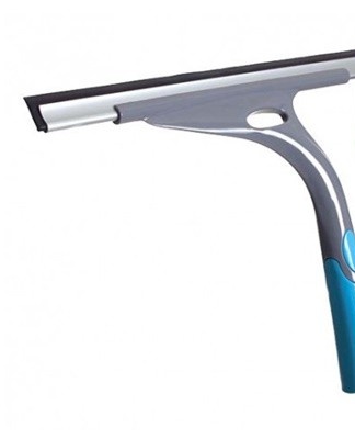 Easily remove plaque from glass walls with a rubber scraper