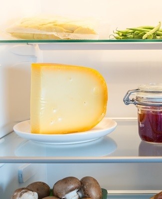 cheese in the fridge