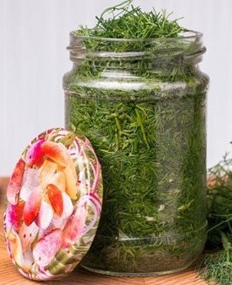 dill in jar