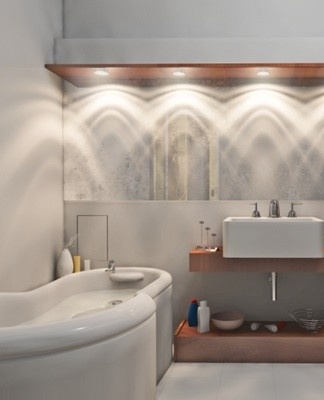 You can mount lighting devices in interior items, furniture.