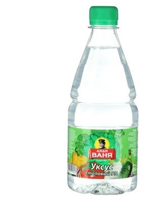 To clean the glass ceramic, use a 9% solution. The vinegar