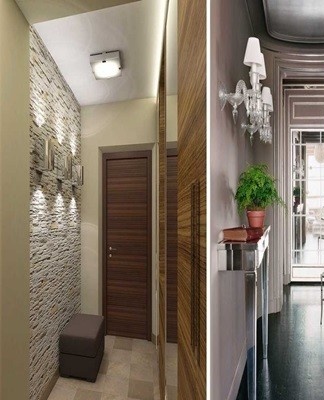 A wall lamp is suspended above the mirror so that the reflection of the face and the silhouette is clearer.