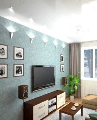 To create a visually large room, it is recommended to use several lamps distributed over the entire ceiling area.