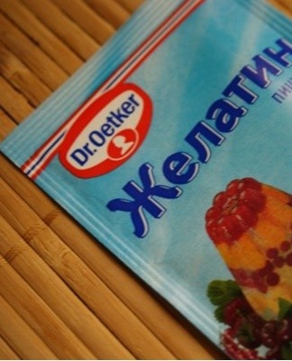 Edible gelatin is used as a thickener.