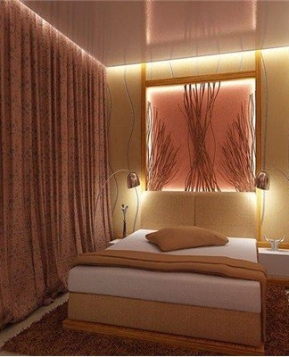 This layout of the room is the most convenient, the furniture is placed in different directions, and the free space remains in the center.