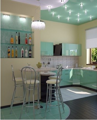To create a beautiful interior in the kitchen, it is worth thinking about the design of the lamps in advance.