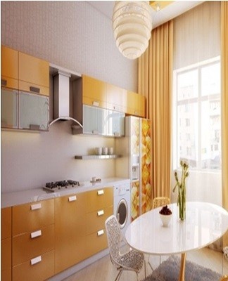  Therefore, the multifunctionality of the kitchen is taken into account when choosing curtains.