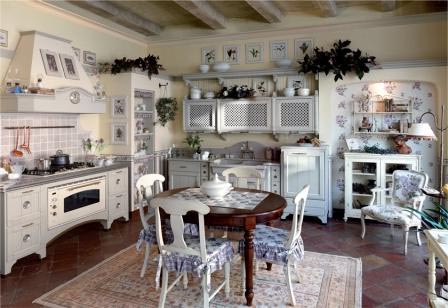 Everything in the kitchen should be restrained, natural tones.