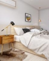 Scandinavian style interior design and bedroom decoration