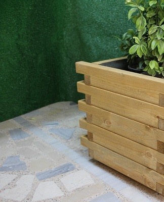wooden planter
