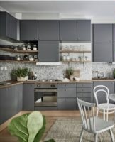 Rules for combining gray in the interior design of the kitchen and the best design ideas