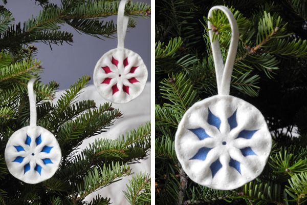 discs on Christmas trees