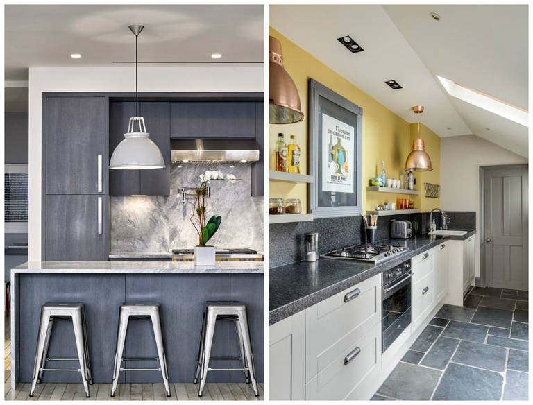 To make a gray kitchen interesting and original, you should use rich colors.