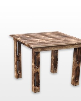 To install 4 legs, bars of equal size are nailed from the bottom of the tabletop.