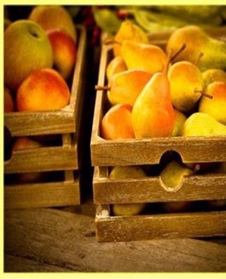 Pears can stand in a dark, cool room for a long time.