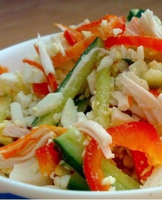 For the vegetable mix, cuts from different crops are collected.