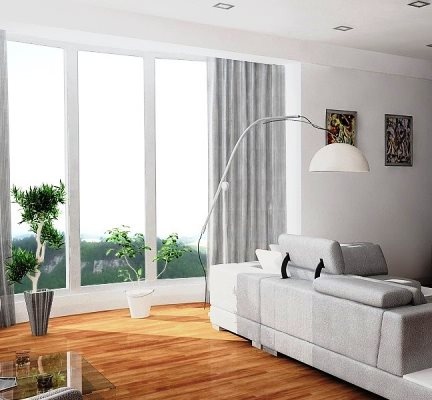 The decorative details of the living room are selected taking into account the functional features.