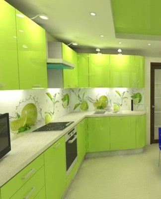 Experts advise using a stretch ceiling in the interior.