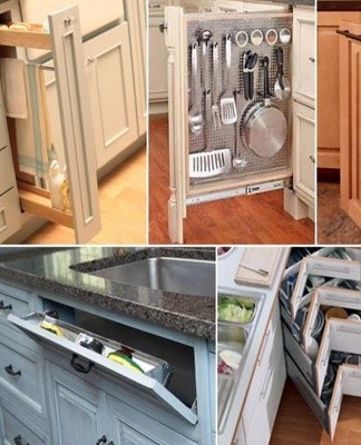 It is recommended to equip the lower level of the kitchen with drawers as much as possible.