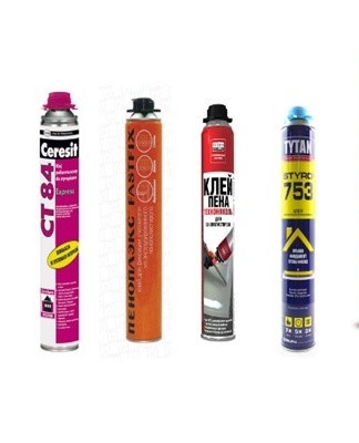 It is convenient to use spray glue to fix polystyrene foam.