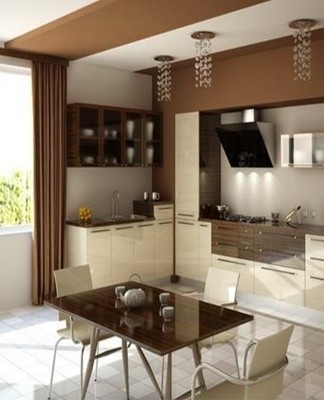 Kitchen design ideas in beige tones and rules for combining colors in the interior