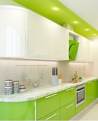 The combination of green and white is considered a classic option.