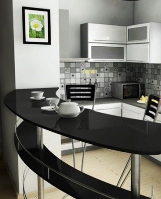 A bar table is a freestanding piece of furniture in different shapes