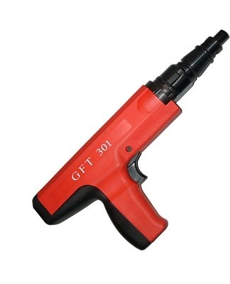 The gun is used to fasten metal staples, nails or dowels.