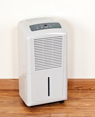 Dehumidification mode is performed by removing moisture through a condenser or air duct