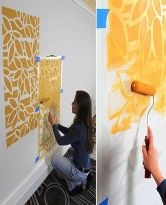 For the manufacture of a stencil, a vinyl film of different densities is used.