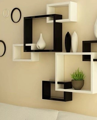 An interesting solution would be a combination of a white base and black stripes on the walls.