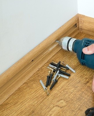 The final stage is the installation of plinths around the perimeter of the balcony.