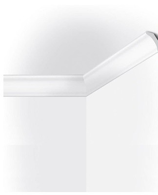 Another simple option is to place the fragments of the modular painting, attaching them to the ceiling plinth.