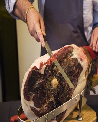 Whole ham should be stored indoors and chopped ham should be stored in the refrigerator.