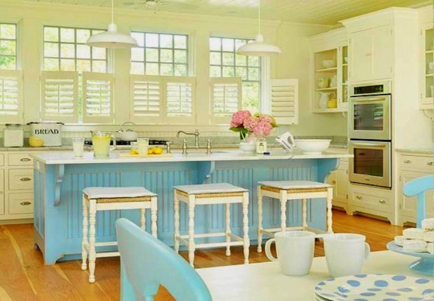 blue kitchen