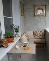 Design options for the design of a small balcony and its finishing, layout ideas