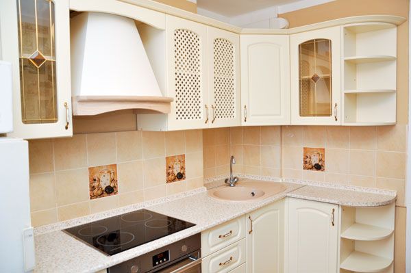 A kitchen in light colors visually looks larger in area and volume.