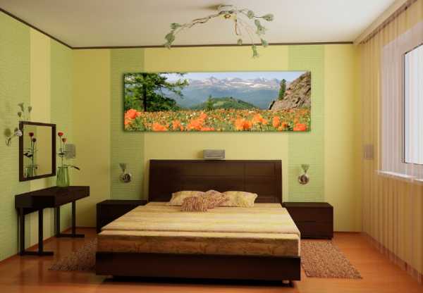 To decorate the bedroom, it is worth using paper, textiles, non-woven wallpaper.