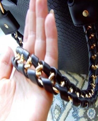 The boring, frayed handles of your favorite bag can be replaced with leather and metal inserts.